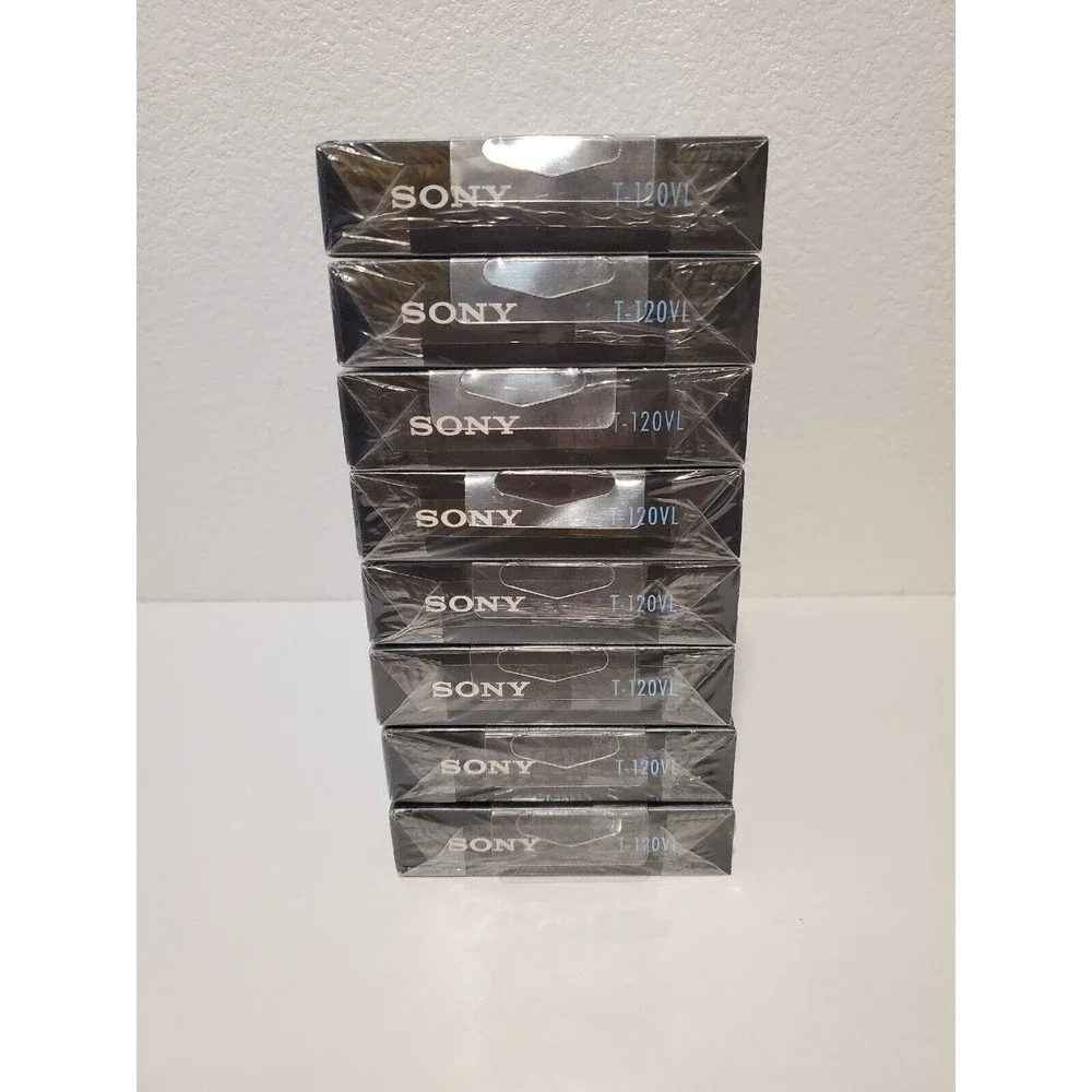 SONY blank VHS Tape Lot Of 8 Premium Grade 6 Hour New Sealed unopened
